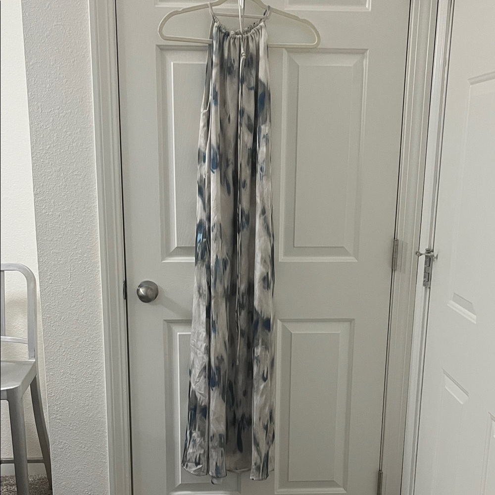 Zara Elegant Blue and Gray tie dye maxi size small